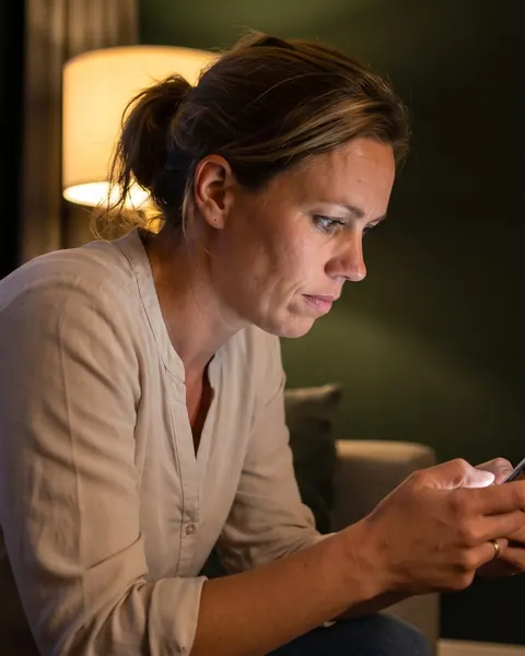 Marloes kijkt 's avonds thuis live mee op haar telefoon